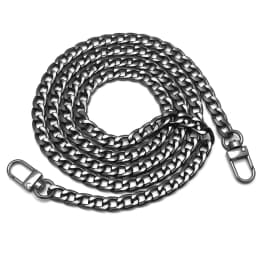 Purse Chain Strap Flat Chain Strap Handbag Chains with Metal Buckles for Wallet Purse Bags Replacement Strap