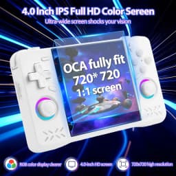 Upgraded XF40H Handheld Game Console Retro Gaming Console Preloaded Classic Games 4.0 Inch 4K HD IPS Screen Open Source Linux