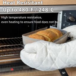 Reusable Silicone Bread Loaf Pan Liners, Nonstick Long Handles Bread Pan Baking Mats, for 9x5inch Bread Pans, Heat Resistant