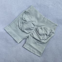 No Logo Sexy V Back Low Ribbed Waist Band Yoga Shorts Seamless Scrunch Bum Workout Gym Shorts Booty Hight Stretch Running Shorts
