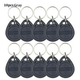 10Pcs 125KHz T5577 Keyfobs Rewritable Duplicate Tag 5200 Proximity Copy Access Control Card ID Token Ring RFID Cloner Keychain