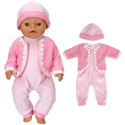 Doll Winter Clothes Fits for 17 Inch Baby Doll Kitty Outfit Set for 40cm Reborn Baby Doll Coat Hoodie Suit for Toy Wear