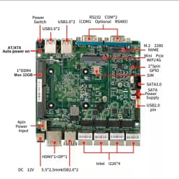 Topton Intel N150 N100 4x2.5G LAN Fanless Mini PC I226-V 2*COM DDR4 NVMe Efficient Cooling Solid Firewall PC Industrial Computer