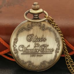 Cute Red Spade Rabbit Poker Quartz Pocket Watch Vintage Gentleman Pendant Universal Festival Gift for Boys and Girls