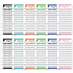 A6 Money Saving Organizer PU Leather Budget Binder Marble Notebook Budgets Planner 2023 Envelope Office School Supplies