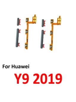 For Huawei Y9 2019 Phone New Power Volume Button On Off Up Down External Key Internal Flex Cable Parts Black Green Blue