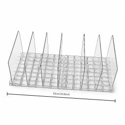 Clear Acrylic Purse Organizer for Closet, 2 Base 7 Pcs Handbag Divider, Adjustable Anti‑Tip Bag Storage Separator, Transparent Wardrobe Shelf Partition for Handbags Wallets