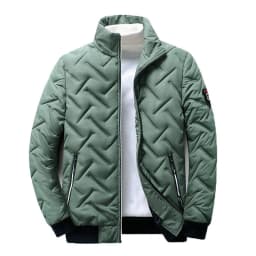 Men Parkas Solid Color Stand Collar Quilting Lightweight Mens Jacket Autumn Winter Casual Outerwear Business Coat Men MY1013