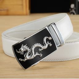 Men Genuine Leather Belts Metal Automatic Buckle Luxury Brand High Quality Belts for Men Famous Business Male Waistband 3.5cm