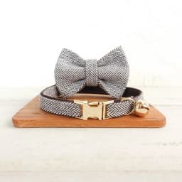 Cat Collar with Bell Bow Personalized Engraving Nameplate Kitten Collars Cat Necklace Customized Small Dogs Chihuahua Yorshire