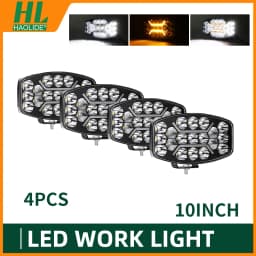 HAOLIDE 10 inch LED Bar Offroad Spot Flood Combo LED Light Bar Work Light for Truck Car Yellow White 4x4 Boat Pickup Headlight