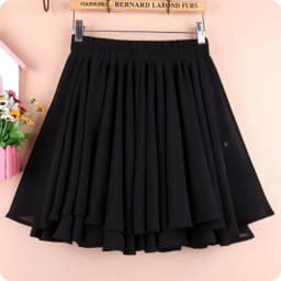 Women's A-Line Skirt Flared Chiffon Half-length Base Layer High Waist Summer plus Size Commute Korean Style Pure Color