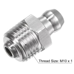 10pcs Stainless Steel Straight Hydraulic Grease Fitting M10 Thread Grease Nipple Connector Grease Accessories
