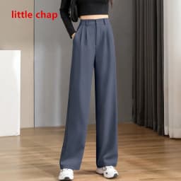 Women'S Loose Spring Summer 2026 New High Waist Wide Legs Slim Casual Trousers Korean Fashion Trend Female Suit Straight Pants
