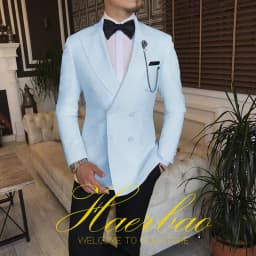 Ivory Men Wedding Tuxedos Suit Blazer Double Breasted Groom Suits For Men 2 Piece Party Best Man Jacket Pant Custom Made