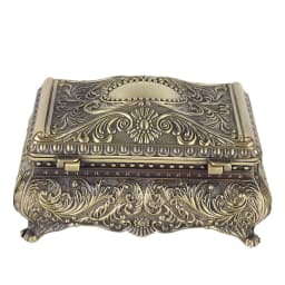 Vintage Jewelry Box Metal Jewelry Box Rectangular Trinket Storage Box Vintage Jewelry Box for Women Girls Birthday Christmas