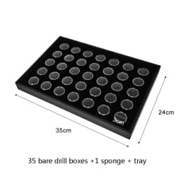 Acrylic Transparent Round Bare Diamond Box Jewelry Storage Display Tray Diamond Gem Storage Tray Counter Display Rack