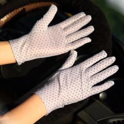 Fashion 1Pair Summer Spandex Elastic Spring Driving Gloves Sunscreen Dots Gloves Women Gloves