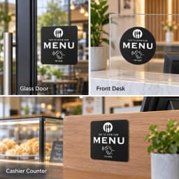 NFC 215 Square Round Programmable Google Review Menu Card 13.56MHz Adhesive PVC Desktop NFC Tag for Restaurants Cafes and Stores