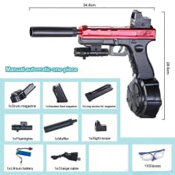 Automatic Shooting Airsoft Pistol Toy Gun Hydrogel Electric Paintball Gun for Adults Boys Outdoor Cs Shooting Gamehoot