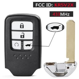 KEYECU 434MHz ID47 FCC ID: KR5V2X 2 / 3 / 4 Buttons Keyless Remote Car Key Fob for Honda CR-V HR-V Pilot City Jazz Civic Grace