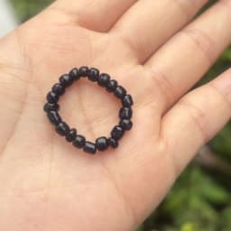 Elastic Beaded Ring Featuring Acrylic Pearls in Wave Drop Geometric Shapes Korean Style Unisex Jewelry Fresh Sweet Design Multip
