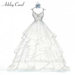 Ashley Carol Custom Mermaid Wedding Dress Elegant Personalized Customized Handmade Any Mermaid Wedding Gowns