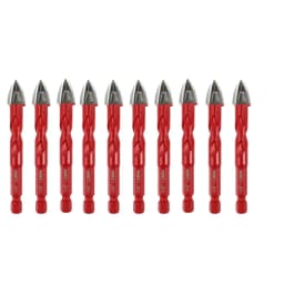 FOCSTOL Carbide Core Bit 6mm 10PCS Drill Bit Set Quick-fit Shank Tipped Hole Saw Woodworking For Plastic Masonry Ceramic Tile