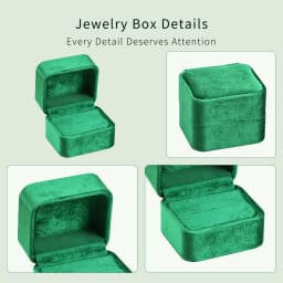 TAIMY Engagement Ring Box Single Slot Ring Boxes Velvet Portable Jewelry Bearer Holder for Proposal Wedding Ceremony Custom Logo
