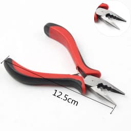 Black Handle Long Nose Mini Pliers Round Flat Long Nose Bent Nose Pliers For Jewellery Making Diy Crafts Necklace Bracelet Tools