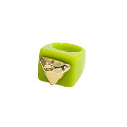 2024 New Trendy Geometric Square Round Resin Acrylic Chunky Rings for Women Girls Punk Style Knuckle Flower Rings Jewelry