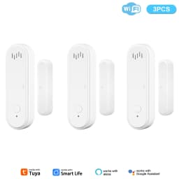 Tuya WiFi Door Window Sensor 80dB Sound WiFi Security Alarm Door Open Closed Detectors APP Remote Control Support Arm and Disarm