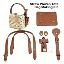 DIY Crochet Bag Making Kit Bag Base Bottom with Handle Extension Shoulder Straps Hardware Accessories for Knitting Tote Handbag