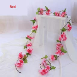 180CM 135 Heads Artificial Cherry Blossom Flower Vine Hanging Flowers Garland for Wedding Party Home Decor Japanese Kawaii Decor