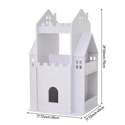 3/4 layer castle children's house rotating bookshelf toy storage rack display bookshelf storage cabinet home decoration