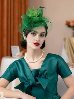 1PCS Fascinators Hats 20s 50s Hat Pillbox Hat Tea Party Headwear With Veil For Girls And Women