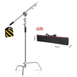 SH 2.9m Light Stand With Stainless Steel Kit Cross Arm With Weight Bag Photo Studio Accessories Extension Telescopic Rod 2.49M