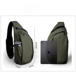 Homefish 7.5L Sling Backpack Chest Bag Unisex Crossbody Shoulder Bag Fits 11" Tablet with Water Bottle Pocket Outdoor Travel