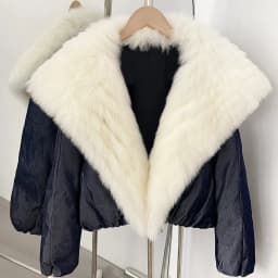 OFTBUY Oversized Quilted Outerwear Warm Winter Wear Smooth Zipper Duck Down Jacket Female Women Genuine Fox Fur Winter Coat