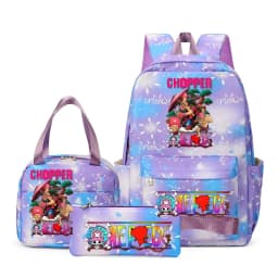 One Piece Backpacks Women Men Capacity School Bag Rucksack Printe Backbag Travel Daypack Male Backpack Mochila 3pcs