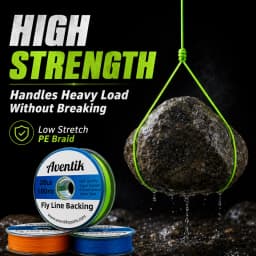 Aventik Fly Backing Line 100YD 91M Dacron Braided 20LB 30LB Strong Fly Fishing Line for Trout Salmon