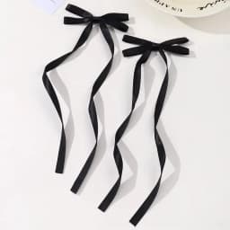2pcs Long Tassel Ribbon Hairpin Cute Candy Bow Clip for Women Girls Party Gifts Headwear Side Clips Hair Accessories Wholesale
