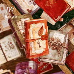 JIANWU Vintage Notebook Pattern Landscape Material Collage Scrapbooking Sticker Creative DIY Journal Stationery