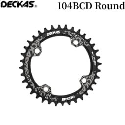 Deckas 104BCD Round Narrow Wide Chainring MTB Mountain Bike Bicycle 104BCD 32T 34T 36T 38T Crankset Tooth Plate Parts 104 BCD