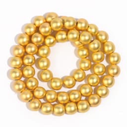 Natural Stone Dull Matte Light Gold Color Hematite Beads Round Loose Mineral Beads Jewelry Making Diy Bracelet 2/3/4/6/8mm