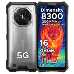 DOOGEE S300 Plus Thermal 5G Rugged Phone Thermal Imaging Dimensity 8300 6.78" 200MP AI Camera 48GB(12+36) RAM 1TB ROM 11000mAh Battery Android 16 66W Fast Charging Smartphone