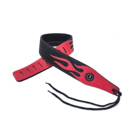 YUEKO Lightning Pattern/Flame Guitar Strap Adjustable Length Strap for Acoustic/ Electric Guitar/Bass Available in Multicolor