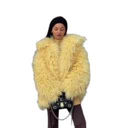 Faux Fur Coats Women Solid Fur Jacket Oversize Scarf Round Neck Long Sleeve Open Stitch Thick Warm Fur Casual 2025 Autumn Winter