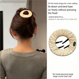 Creative Flat Pancake Hair Claw Clip, Sports Non-Slip Bun Holder, Comfortable No-Pull Hair Accessory for Women, Ideal for Daily