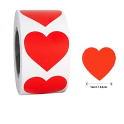 500Pcs/Roll Love Heart Shaped Sticker Seal Labels Birthday Party Gift Packaging Cute Stationery Sticker Scrapbooking for Craft